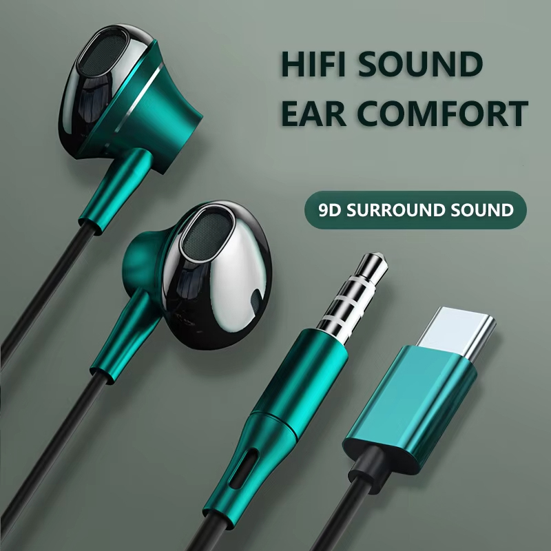 9D 베이스 스테레오 타입 C 및 3.5mm 헤드폰 볼 - Audiophile Headphone Wired 리뷰 및 가격